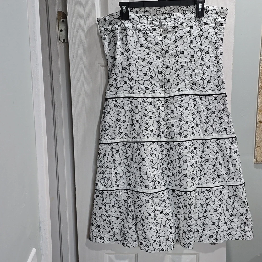 Autograph Black & White Floral Dress Size 14 - Picture 7 of 14